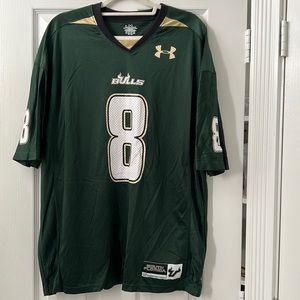 NWT USF Bulls football mesh jersey.Under Armour. Green/gold/white.Multiple avail